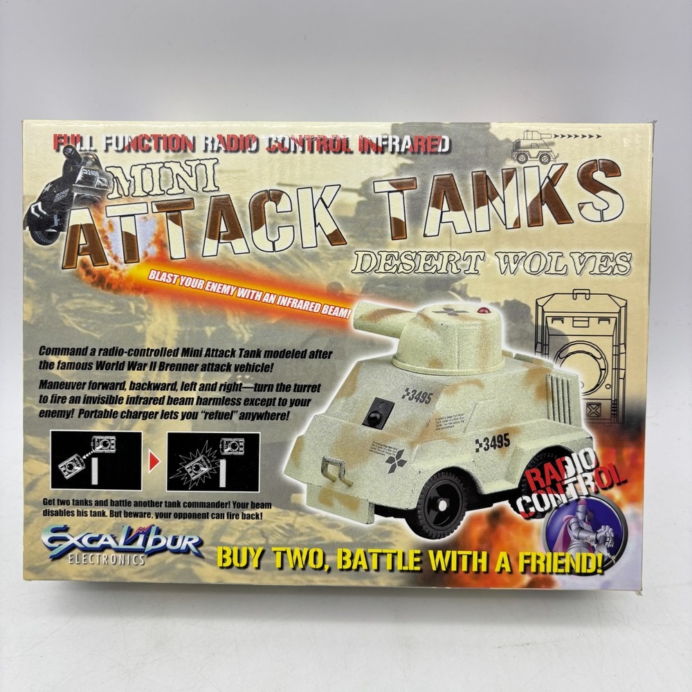 Excalibur Electronics Mini Attack Tanks Desert Wolves Radio Control Remote Work